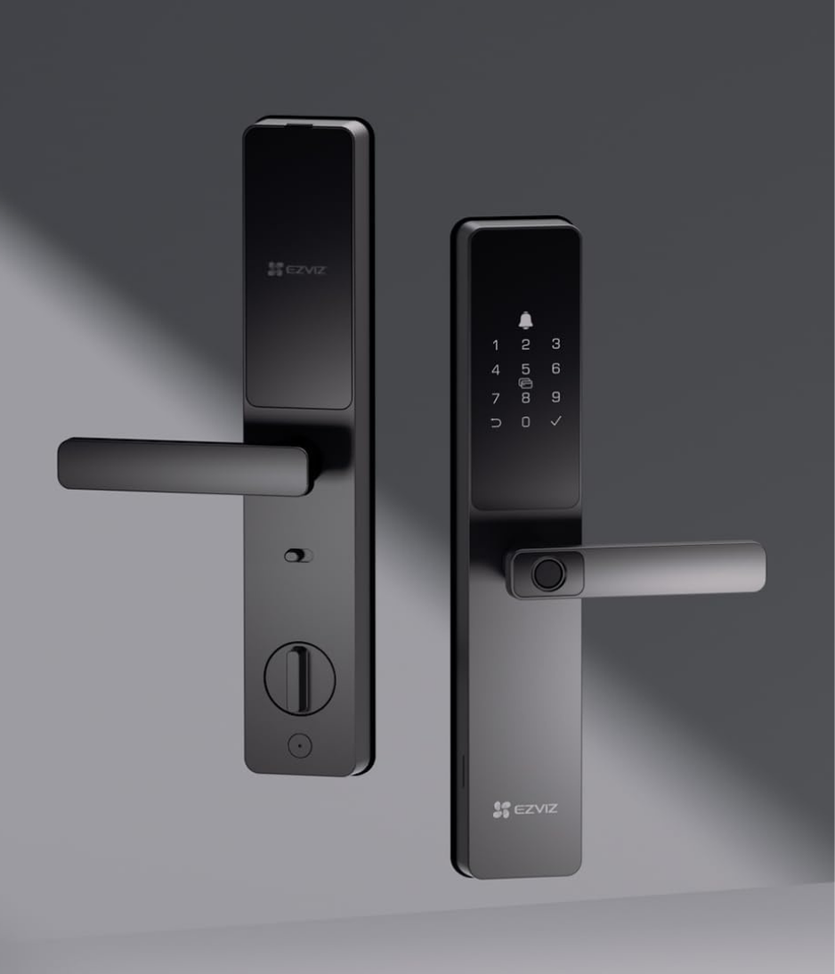 EZVIZ Smart Lock DL05, 7-in-1 Keyless Entry Door Lock, with Fingerprint Access, Multiple Unlock Options, Instant Alerts, Weather-Resistant, Child Safety Privacy Control