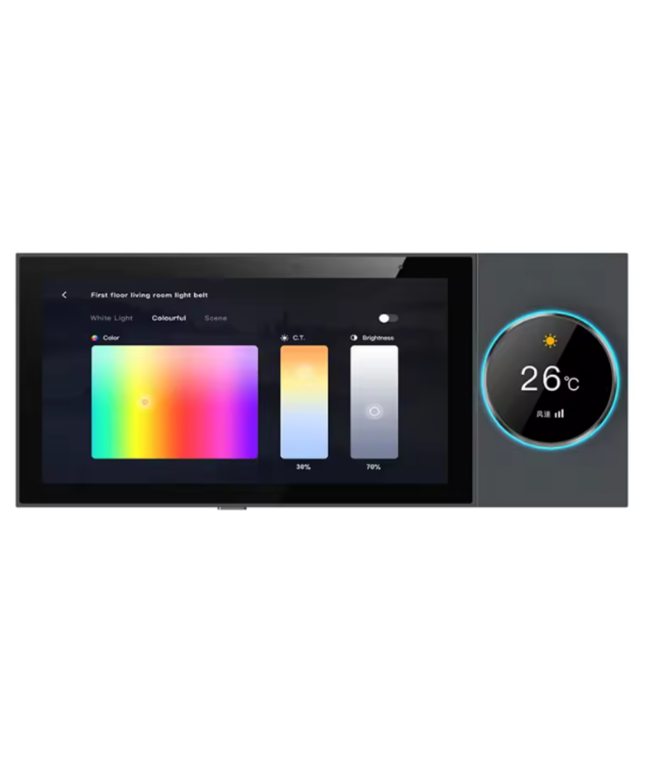 Smart home control panel 6 inch TUYA touch screen Built-in ZIGBEE gateway audio in wall amplifier bluetooths sound music player