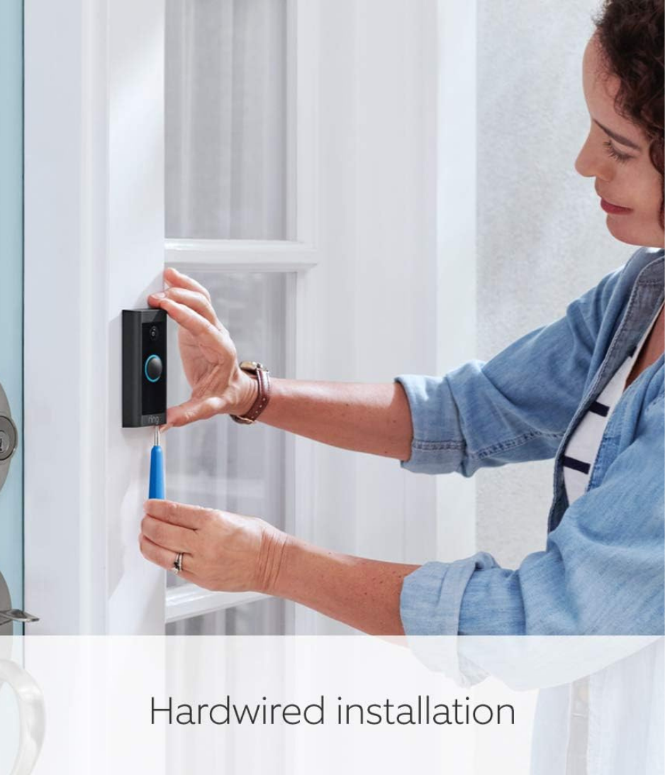 Ring Video Doorbell Wired | HD Video, Motion Detection, hardwired installation, works with 8-24 VAC (requires Ring Adaptor for 220-240 VAC) | 30-day free trial of Ring Home