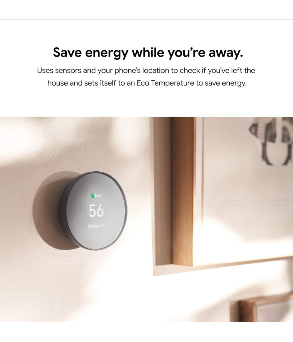 Google Nest Thermostat - Smart Thermostat for Home - Programmable Wifi Thermostat