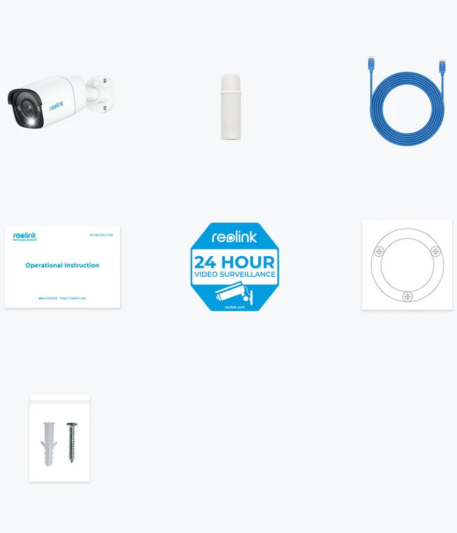 Reolink P330, 8MP 4K UHD Day & Night Bulet IP Camera, POE,Two-way audio, Metal Aluminum Case