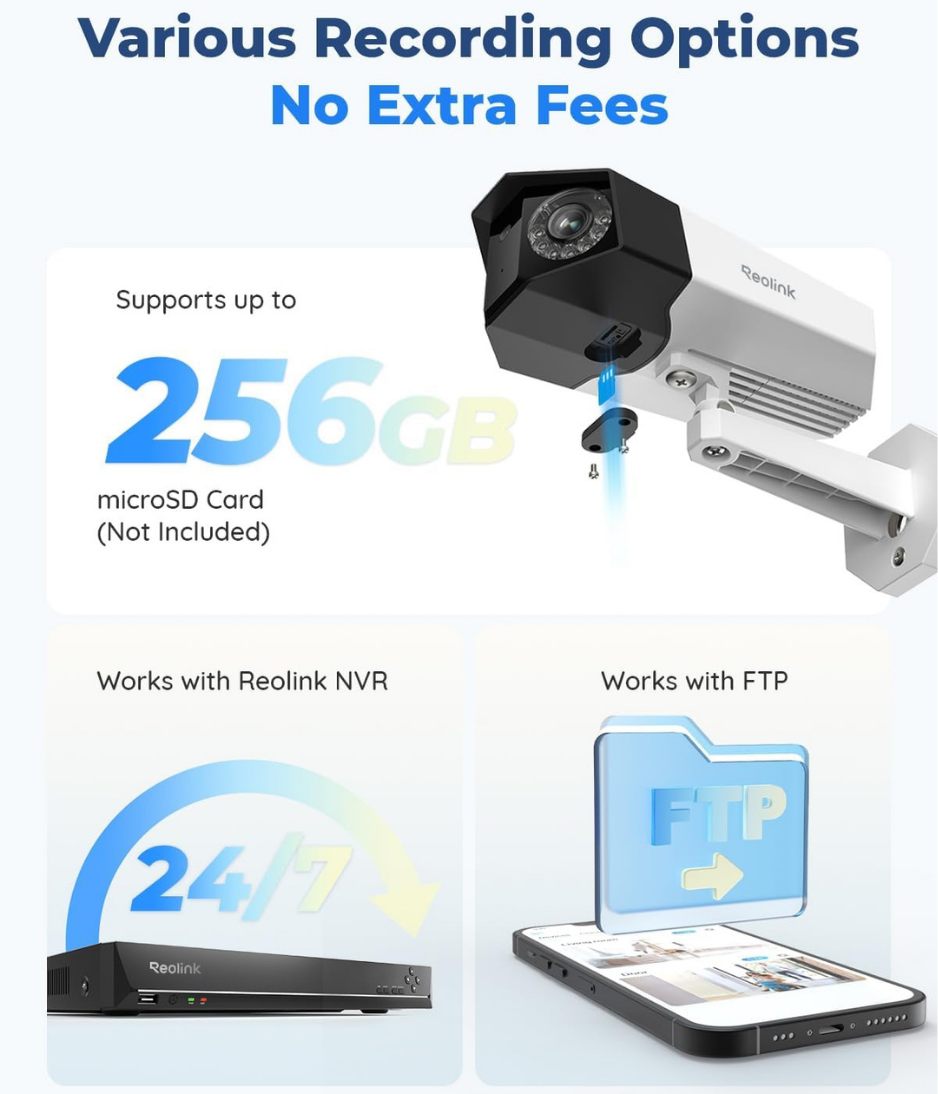 REOLINK 4K PoE Security Camera System, Home Outdoor IP Camera in 180 Degree Viewing Angle, Human/Vehicle/Pet Detection, Color Night Vision, Two Way Talk, Up to 256GB microSD Card, Duo 2 PoE