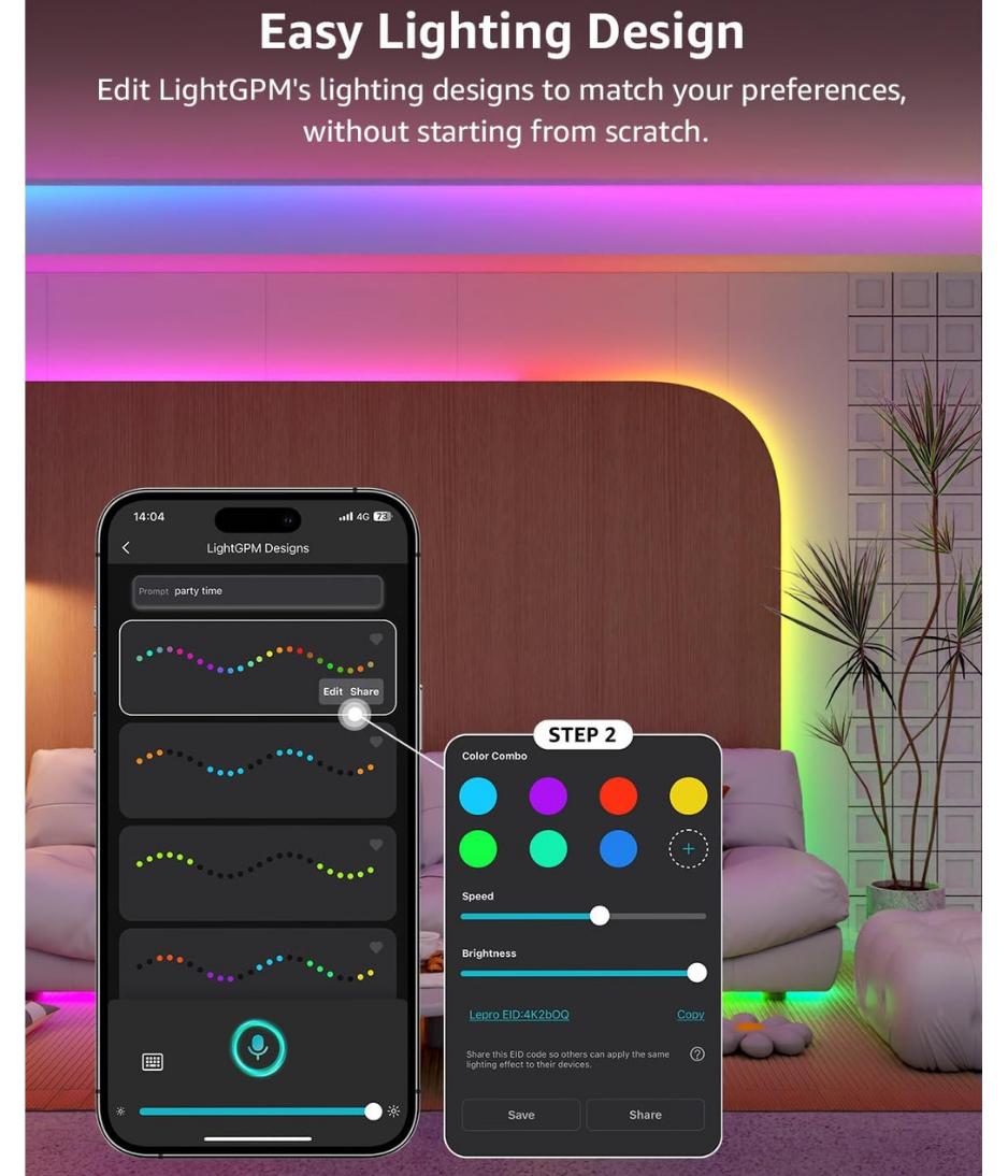 Smart Rainbow LED Strip Light 5M-20M, 30 LEDs/M, Music Sync, Works with Alexa & Google Home, WiFi Bluetooth App Voice Control, AI Lighting Design Assistant, MagicColor LED Lights for Bedroom