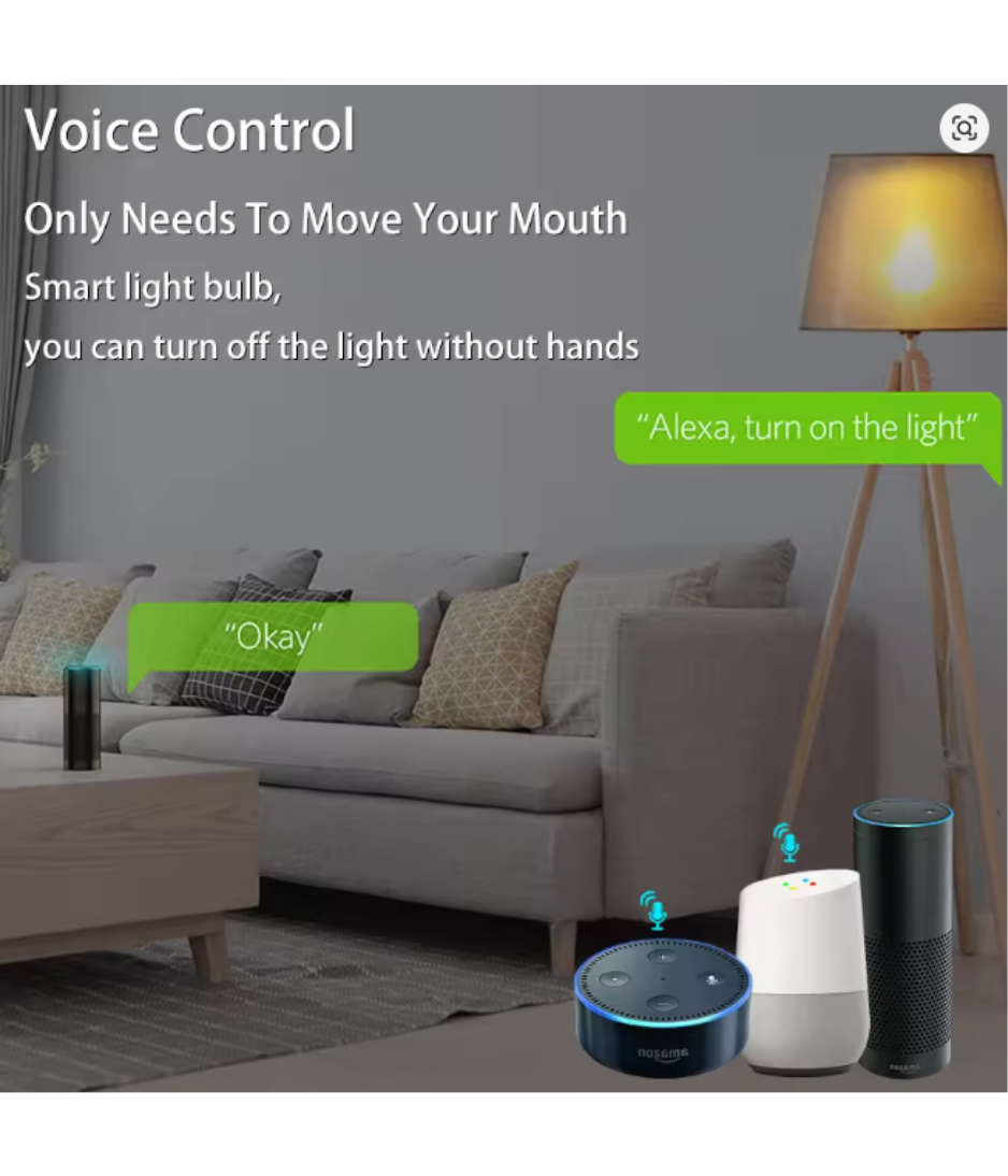 Tuya E14 WiFi Smart Light Bulb 220V 7/9W Brightness Adjustment APP Connection Alexa Google Voice Control RGB Light Bulb