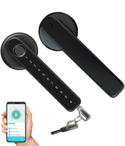 Smart Lock Fingerprint Smart Door Lock with Keypad Handle for Home, Apartment, Office, Front Door, Bedroom, Keyless Entry Door Lock (Tuya APP(Bluetooth Version))