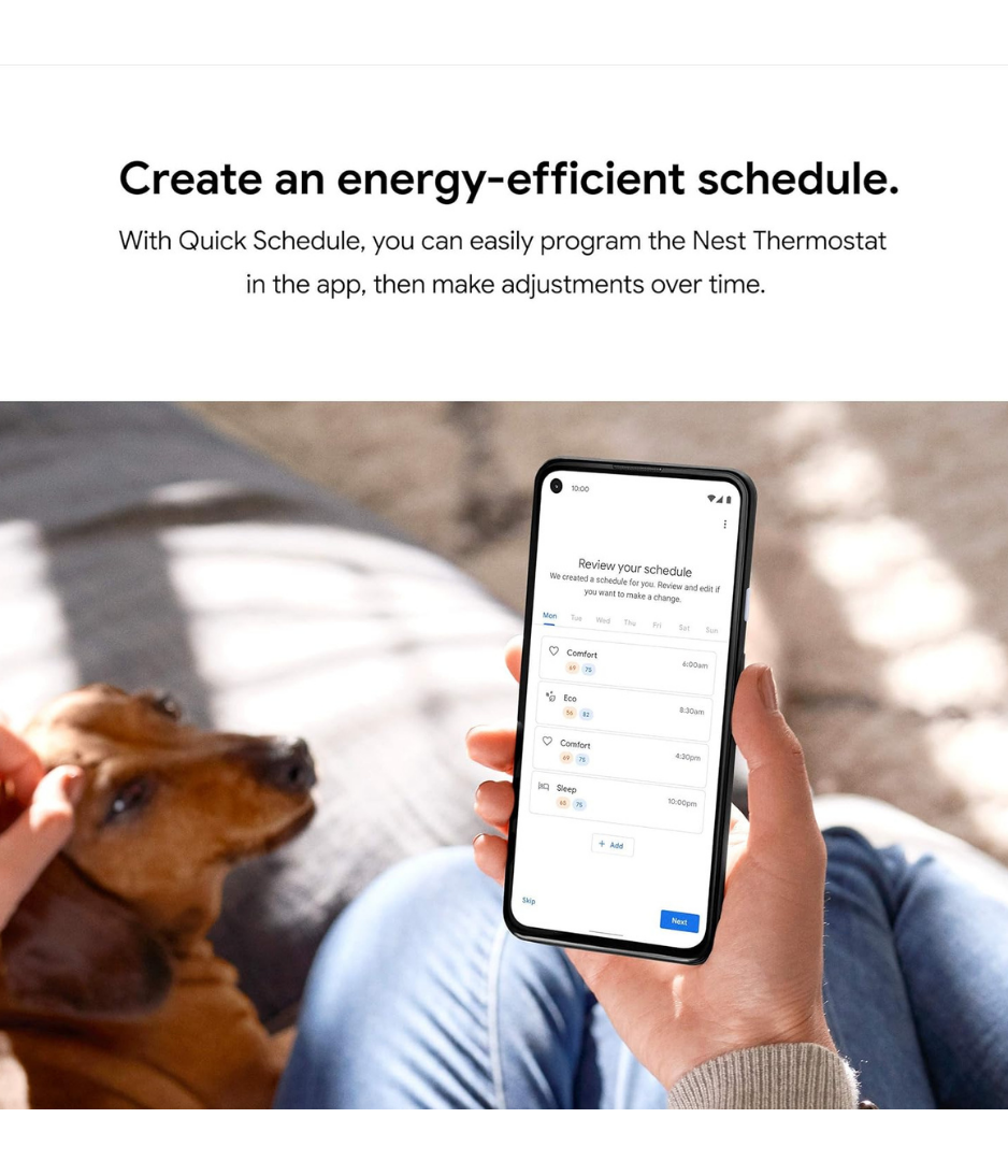 Google Nest Thermostat - Smart Thermostat for Home - Programmable Wifi Thermostat