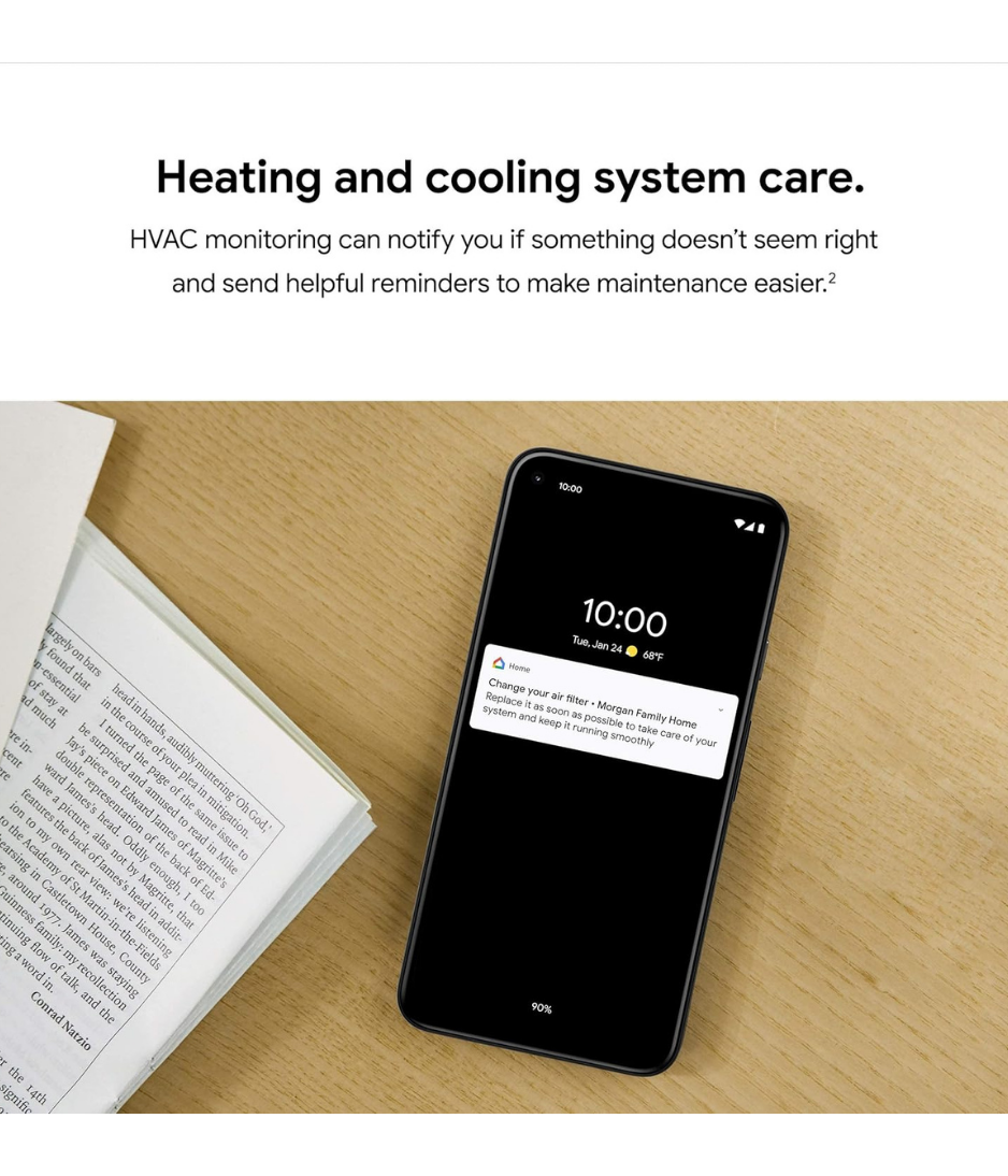 Google Nest Thermostat - Smart Thermostat for Home - Programmable Wifi Thermostat