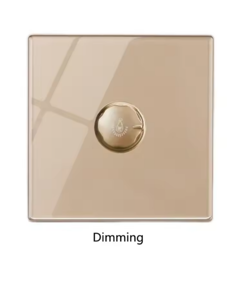 Tempered Glass Wall Switch Panel Led, Socket, Toggle Light Switch,  Net Socket, Fan Switch, Dimmer Switch Knob