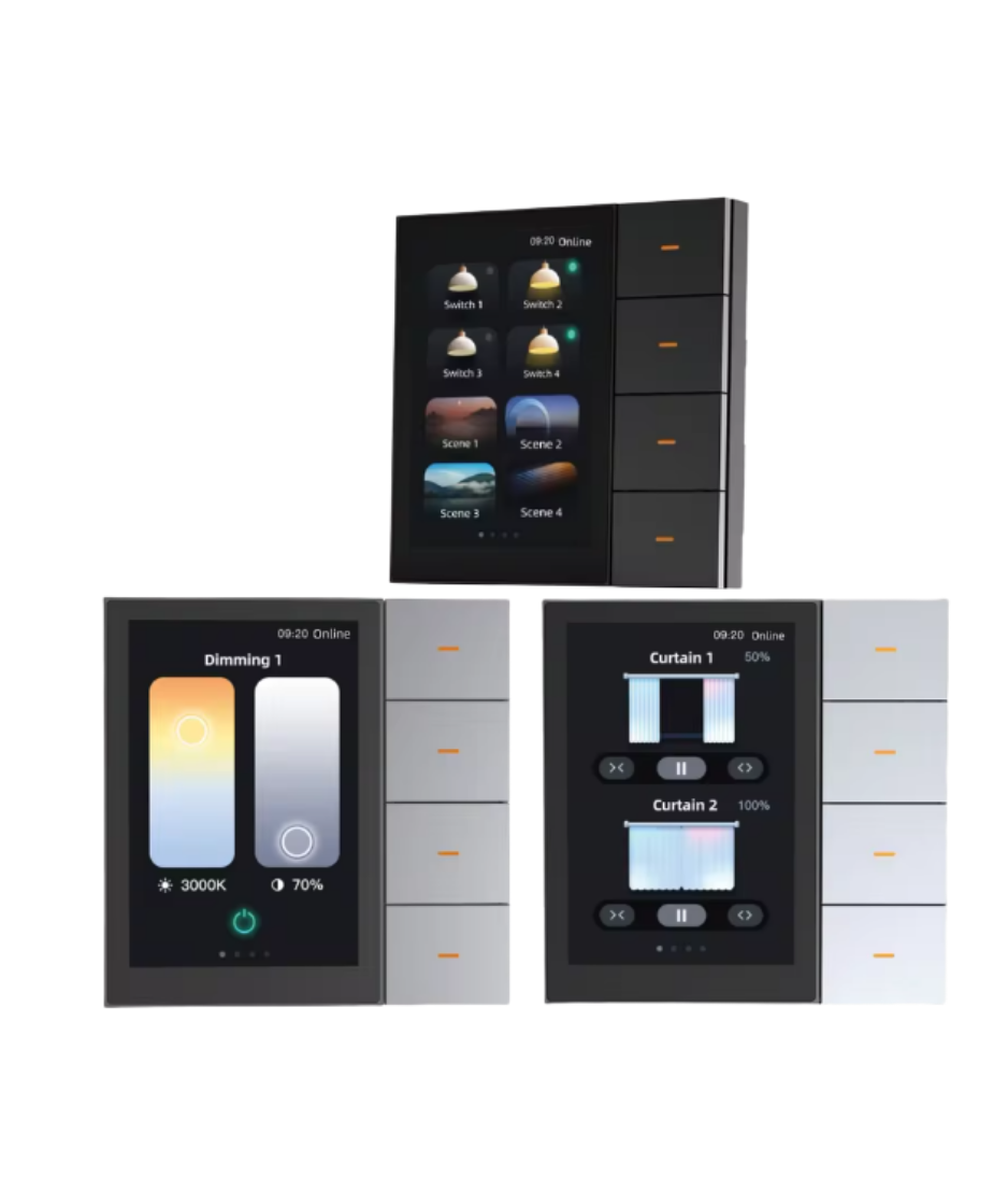 Smart Scene Tuya ZigBee Switch 3.5 - inch - Multifunctional touch control, curtain/lighting control, F3Pro smart home switch