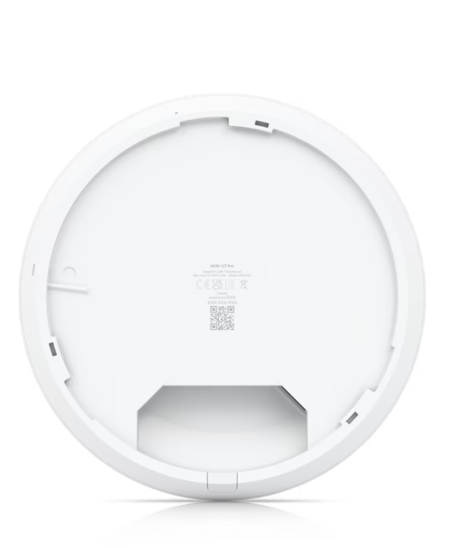 Ubiquiti Networks Generic UniFi U7 Pro/Professional Access Point Indoor WiFi Dual Band WiFi 7 GeN | 6 GHz Band 5.7 GB/sec, 2.4 GHz Band 688 MB/sec Throughput Rate Up to 300+ Client, SGCC Steel - White