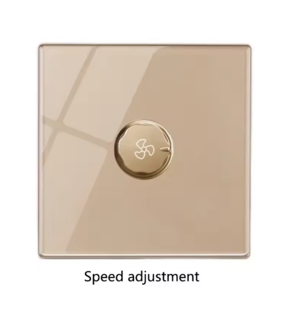Tempered Glass Wall Switch Panel Led, Socket, Toggle Light Switch,  Net Socket, Fan Switch, Dimmer Switch Knob