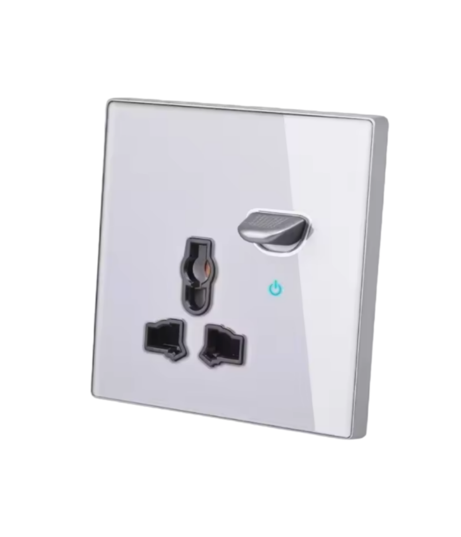 Tempered Glass Wall Switch Panel Led, Socket, Toggle Light Switch,  Net Socket, Fan Switch, Dimmer Switch Knob