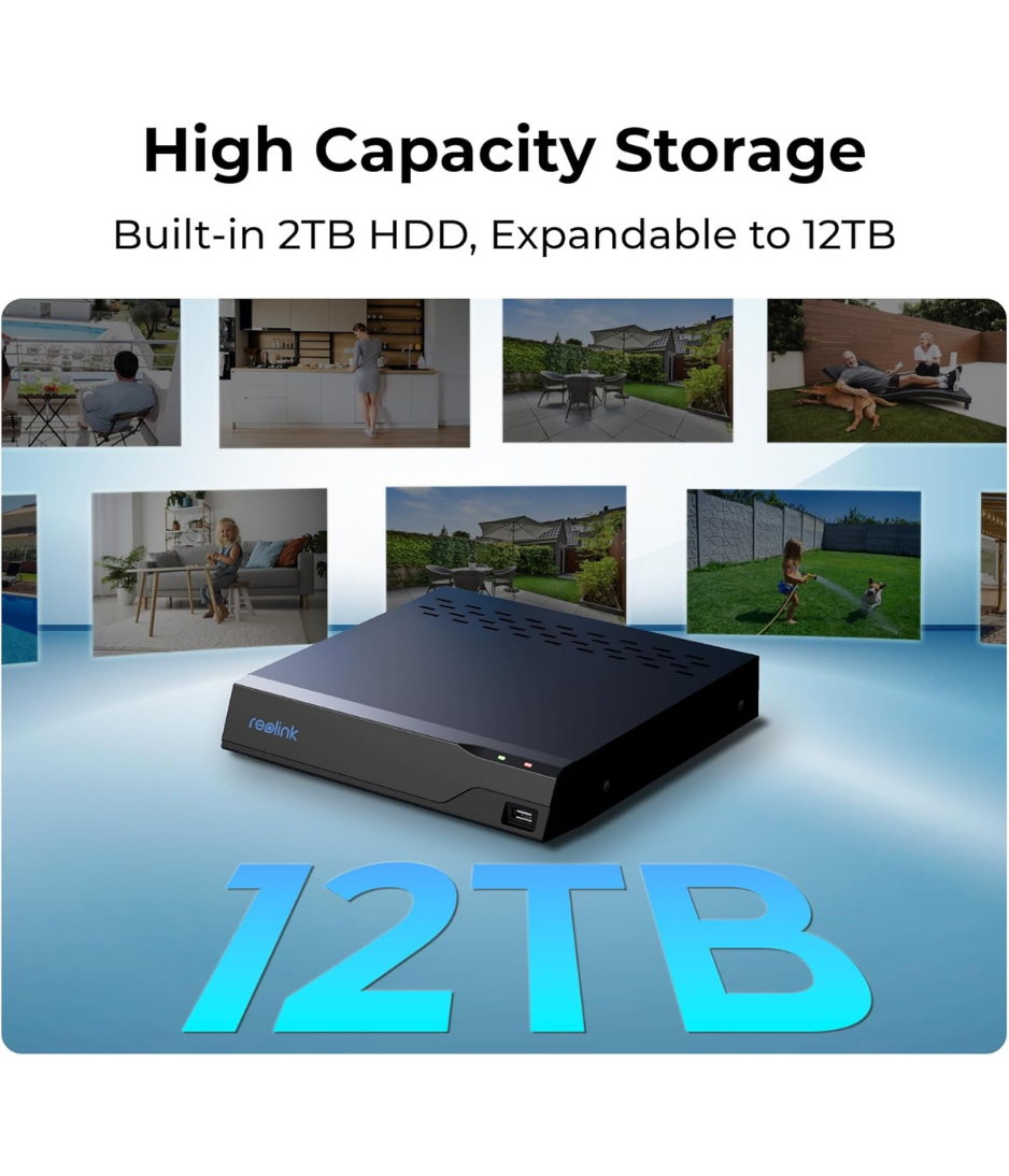 Reolink NVS8 8-Channel 4K PoE Network Video Recorder with 2TB HDD