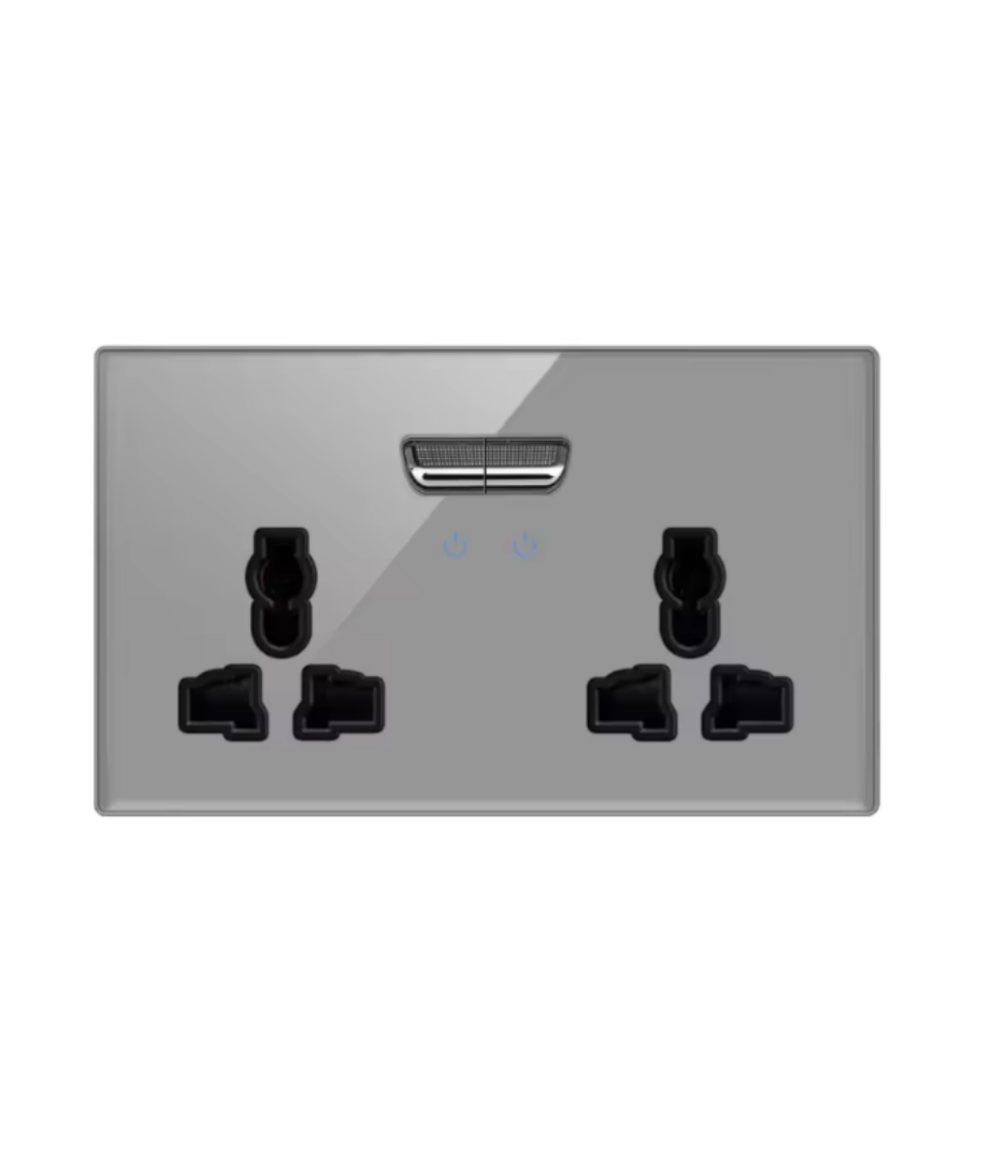 Tempered Glass Wall Switch Panel Led, Socket, Toggle Light Switch,  Net Socket, Fan Switch, Dimmer Switch Knob