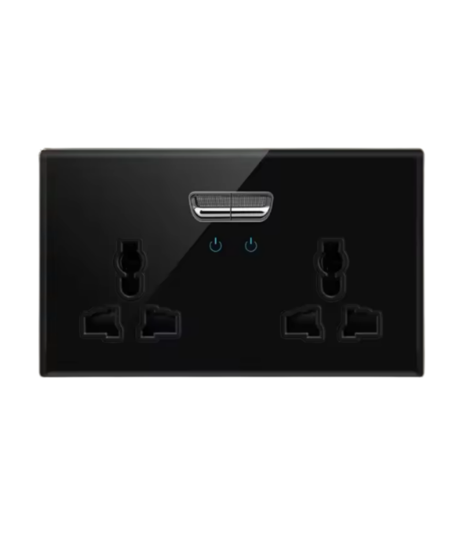 Tempered Glass Wall Switch Panel Led, Socket, Toggle Light Switch,  Net Socket, Fan Switch, Dimmer Switch Knob