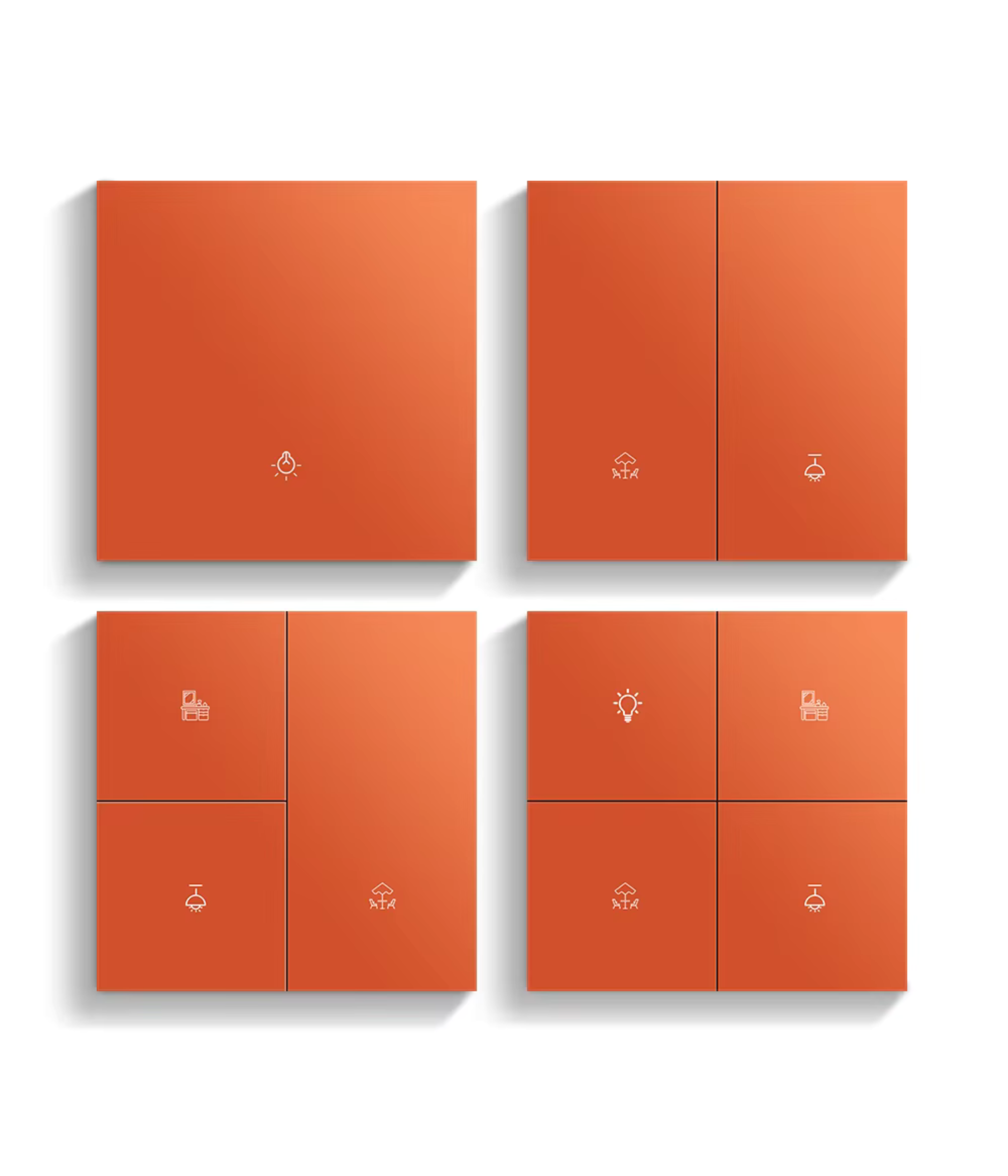 metal zigbee smart switch orange