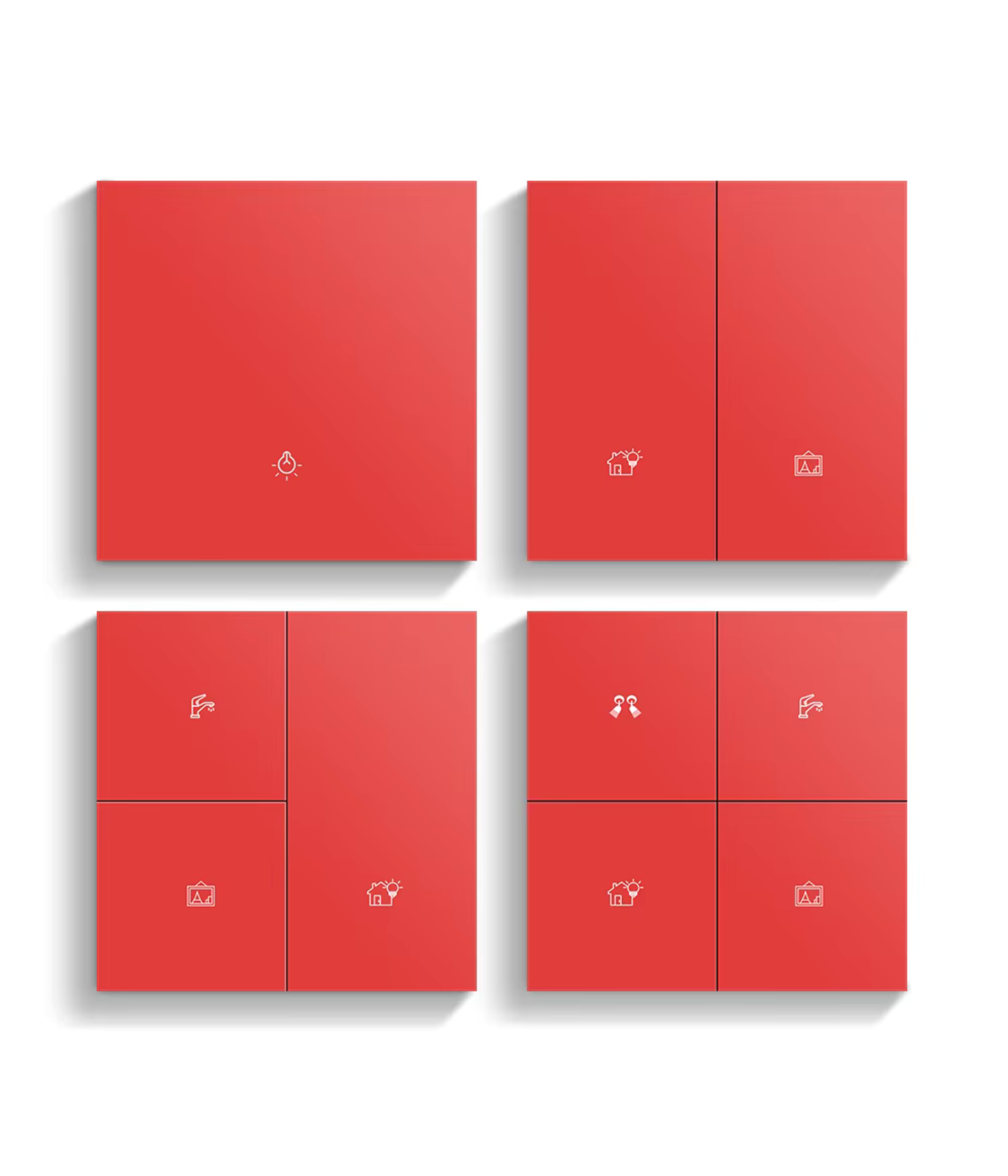 metal zigbee smart switch red