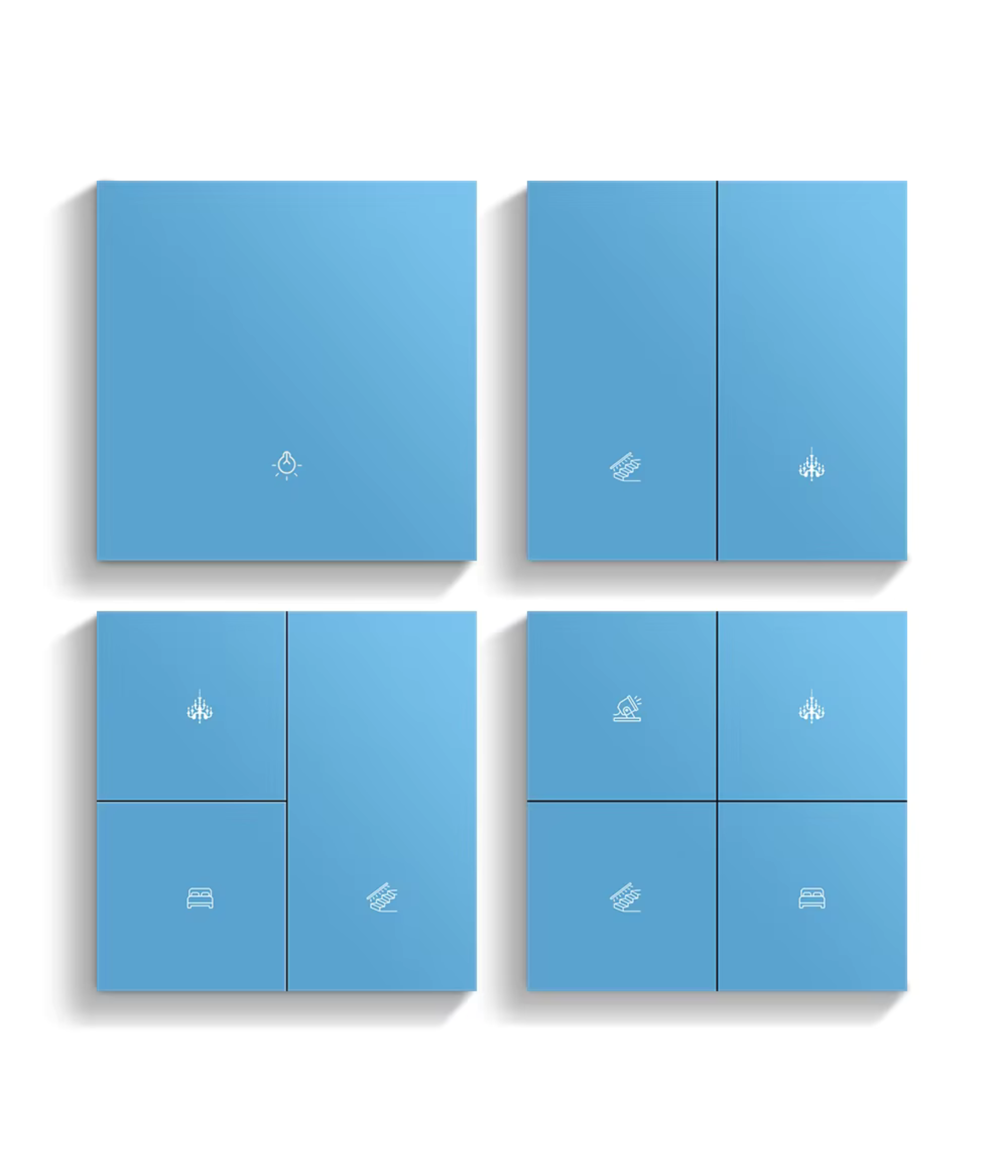 metal zigbee smart switch blue