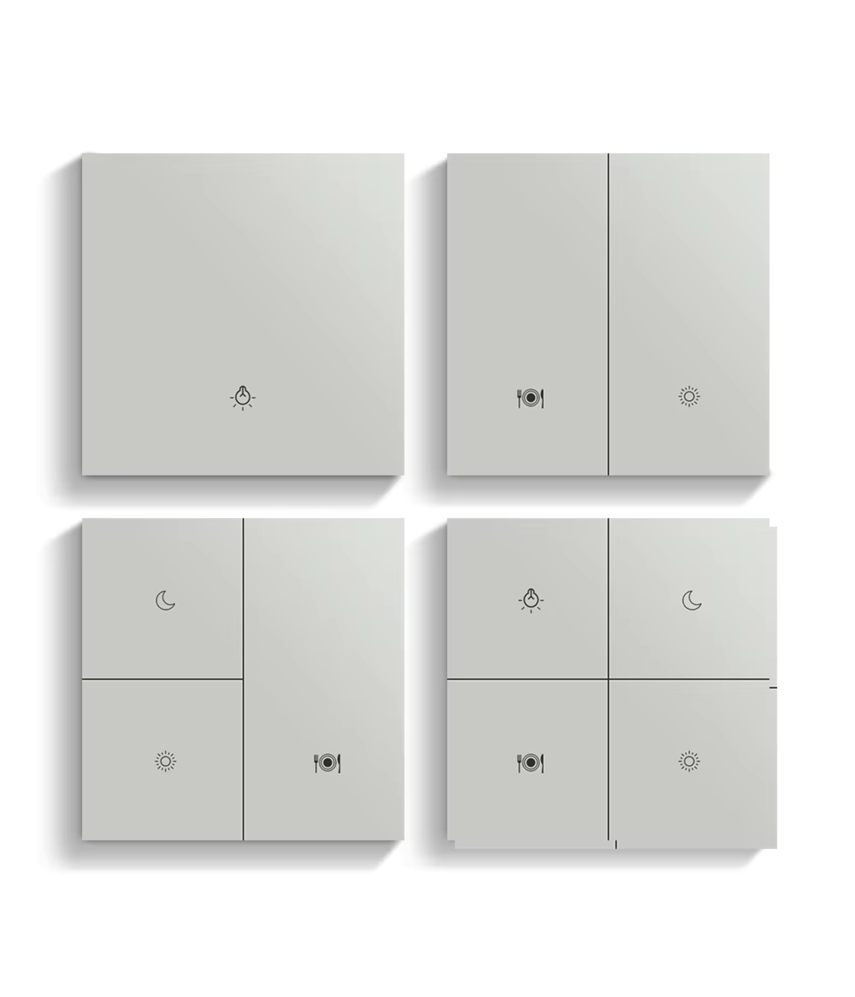 metal zigbee smart switch silver