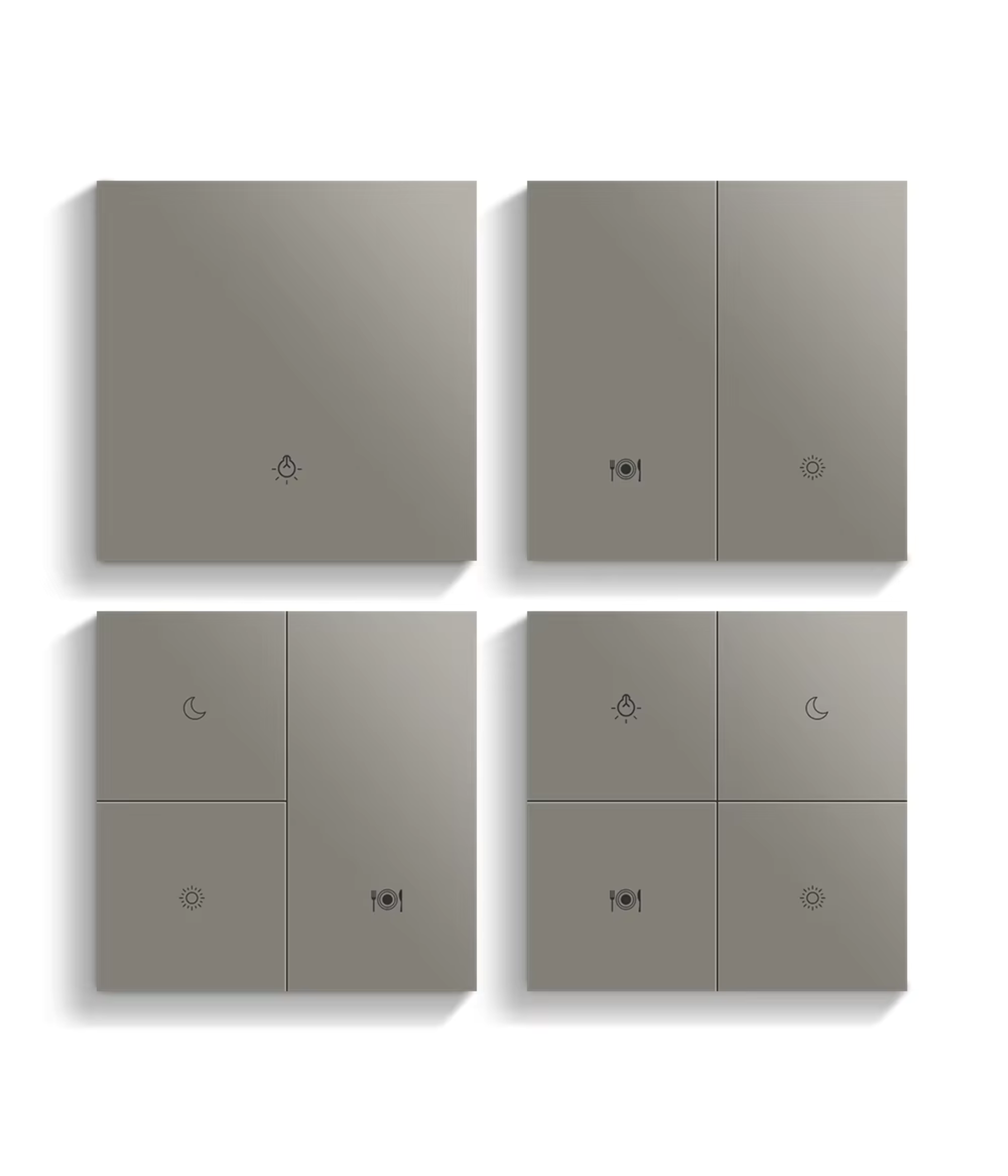 metal zigbee smart switch grey