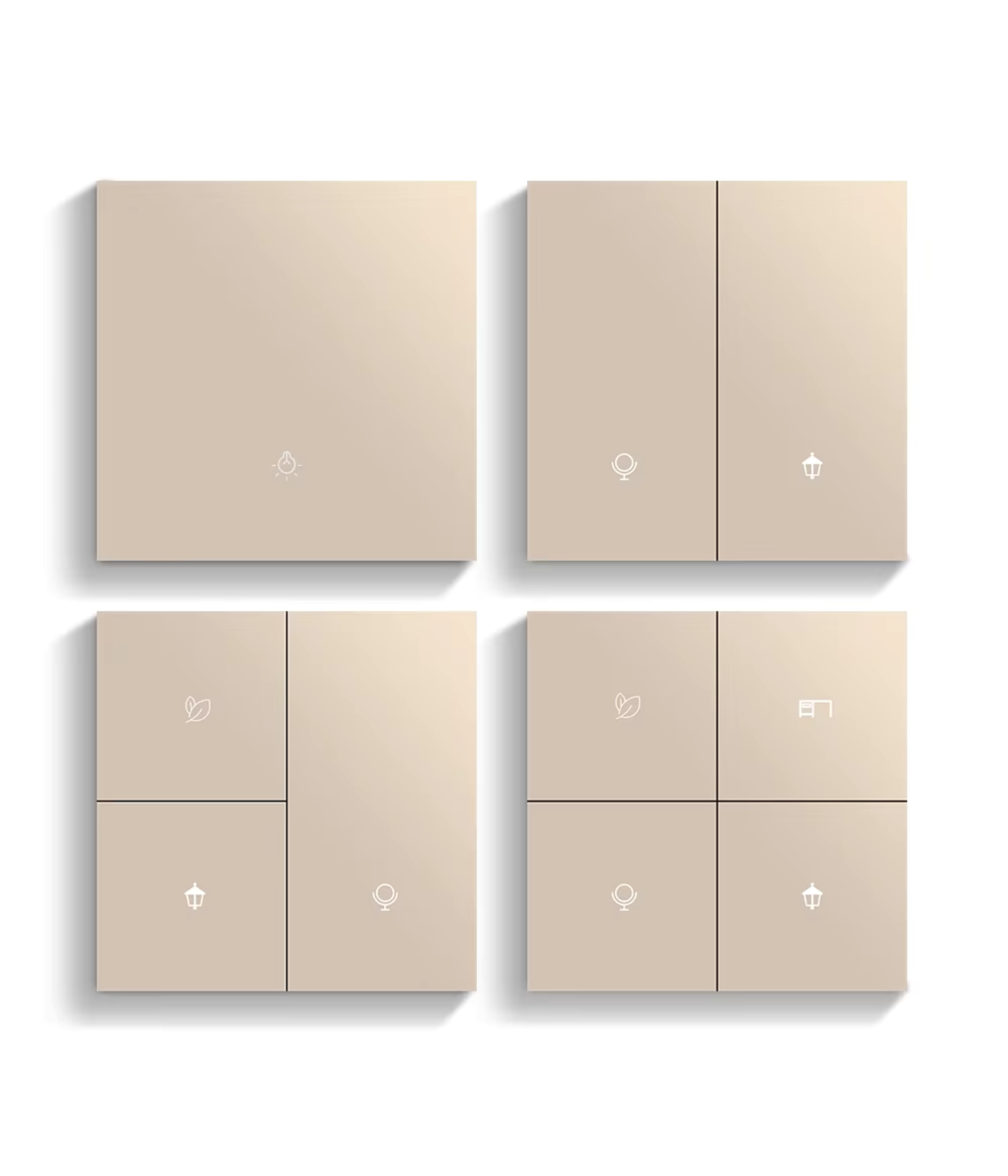 metal zigbee smart switch gold