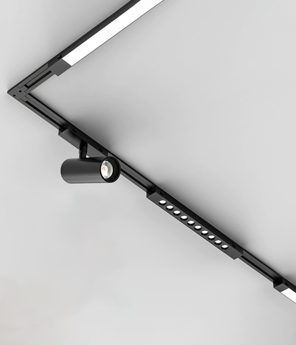 Flexible Ultrathin Smart Magnetic Track Lights 48V With Accessories