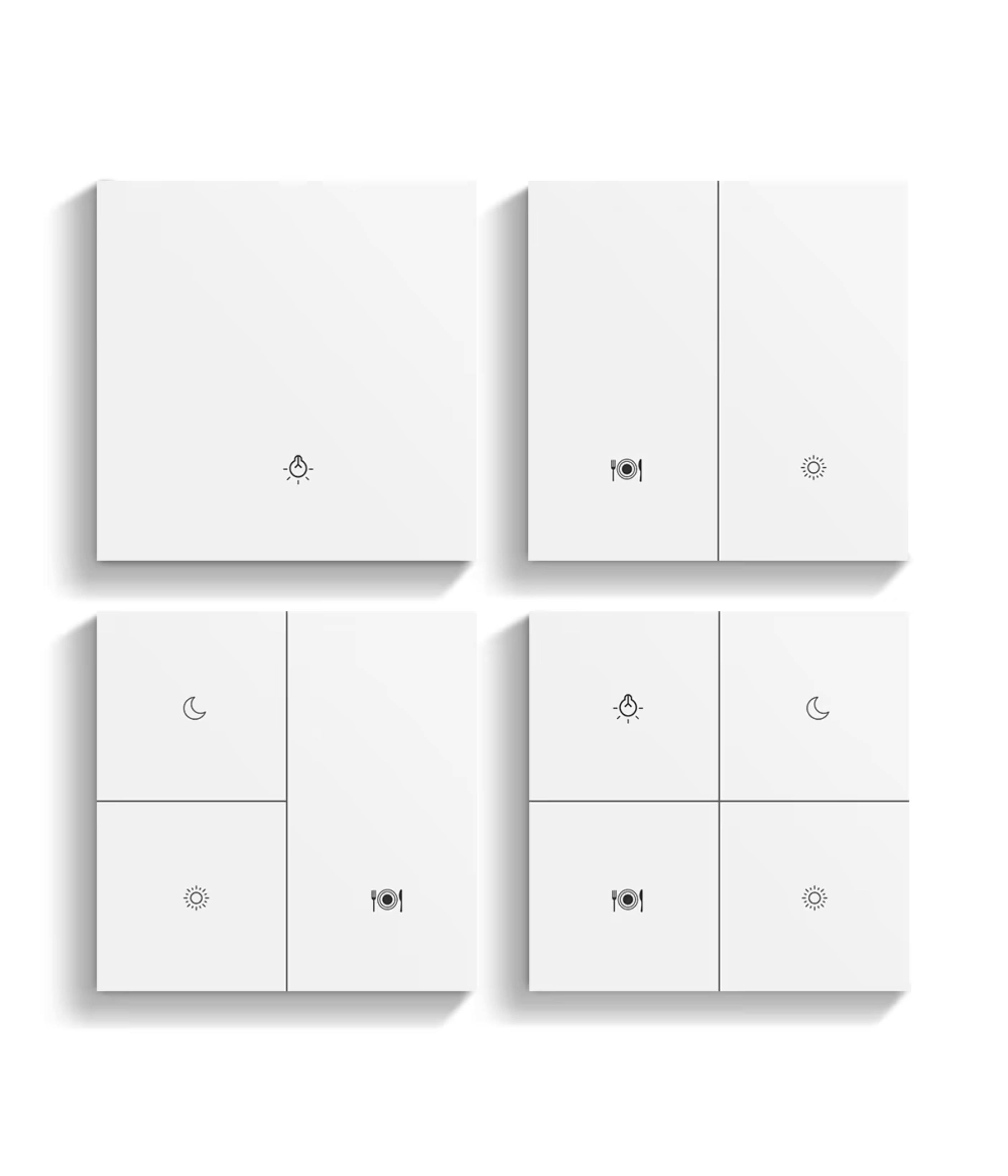 metal zigbee smart switch white