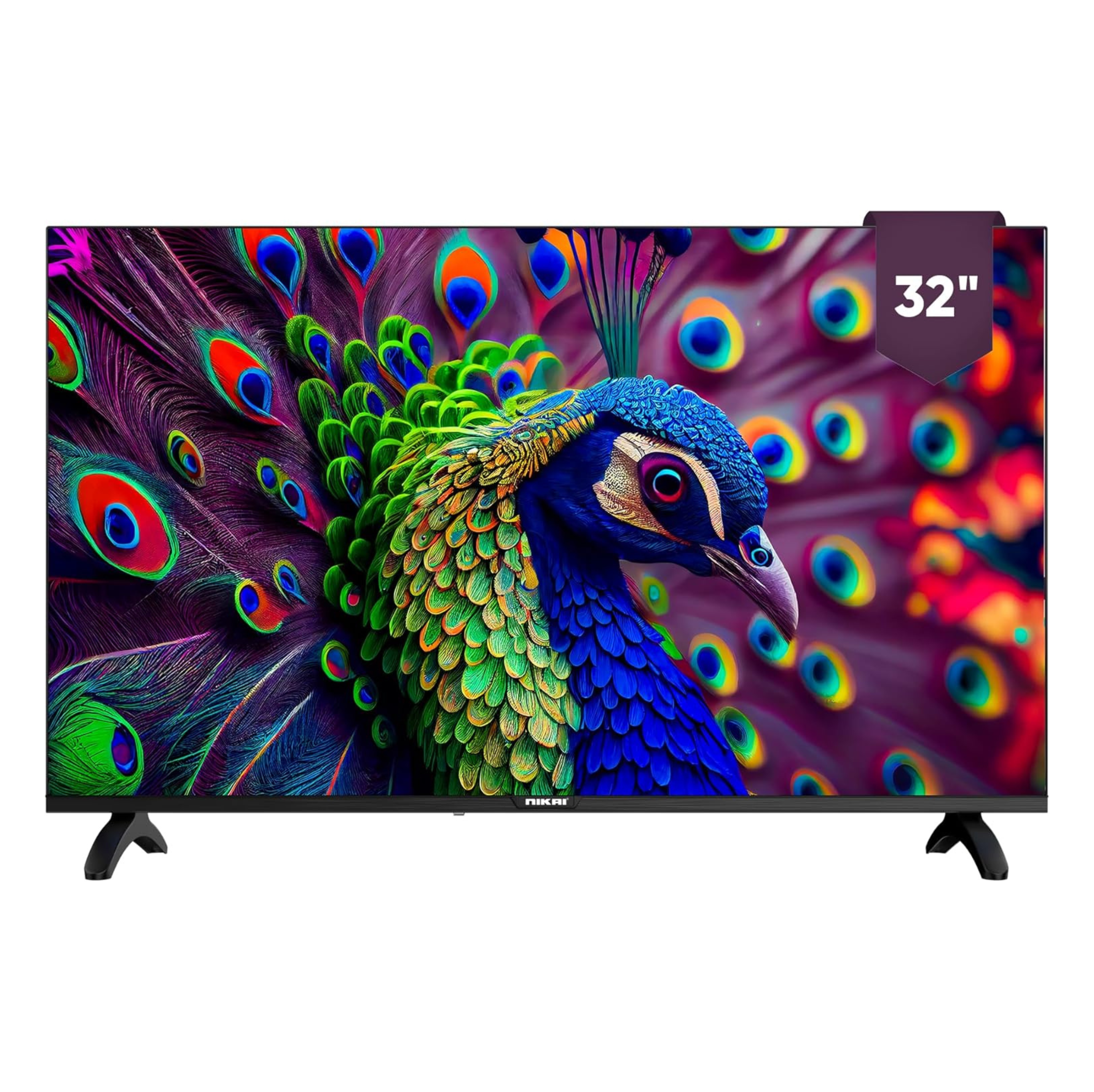 NIKAI 32 Inch Smart LED TV | Android TV | Netflix, YouTube, Shahid NTV3200SLED Black