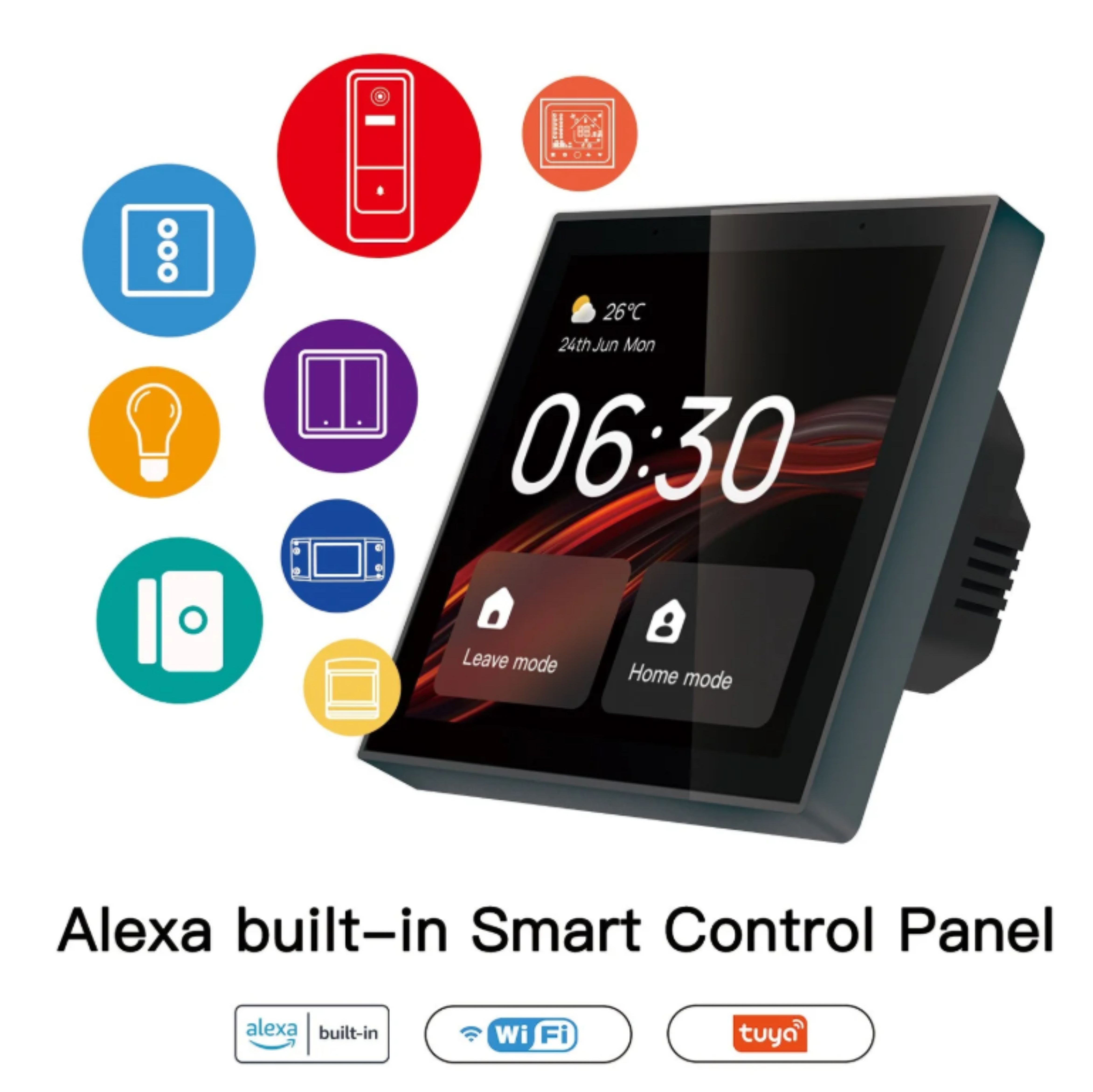 MOES Tuya Wifi Smart Touch Screen Center Control Panel with Voice Control Alexa Built-in ZigBee Gateway Built-in