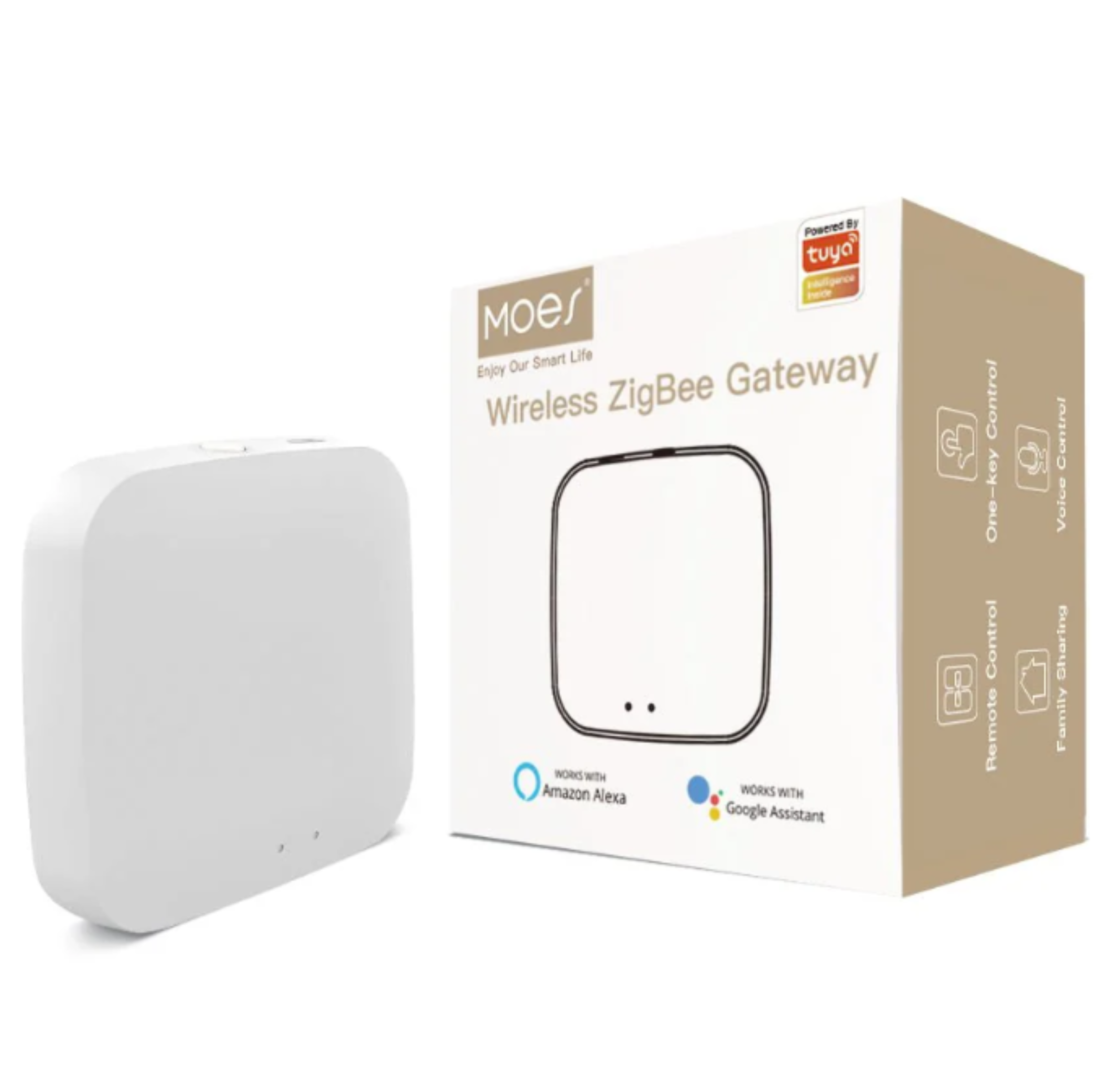 MOES Tuya ZigBee Smart Gateway Hub Smart Home Automation for All Tuya ZigBee3.0 Smart Products