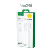 USB-C to C 60W white fast charging data cable - V-M001C
