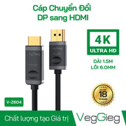 DP to HDMI 4K Converter Cable - V-Z604 1.5M