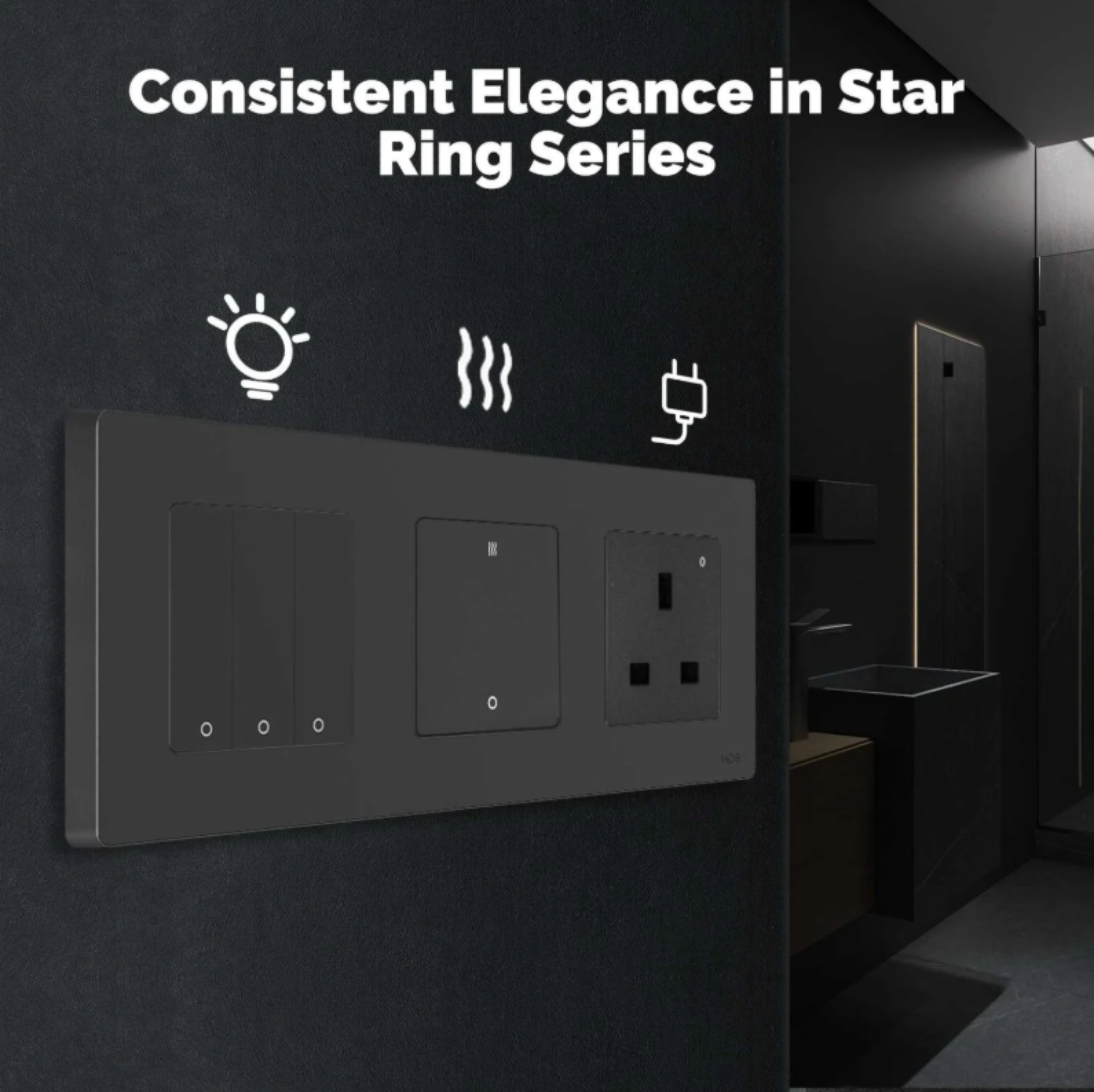 MOES Star Ring ZigBee Smart Double Pole Heater/AC Switch 20A High Load With Electricity Monitor EU Standard