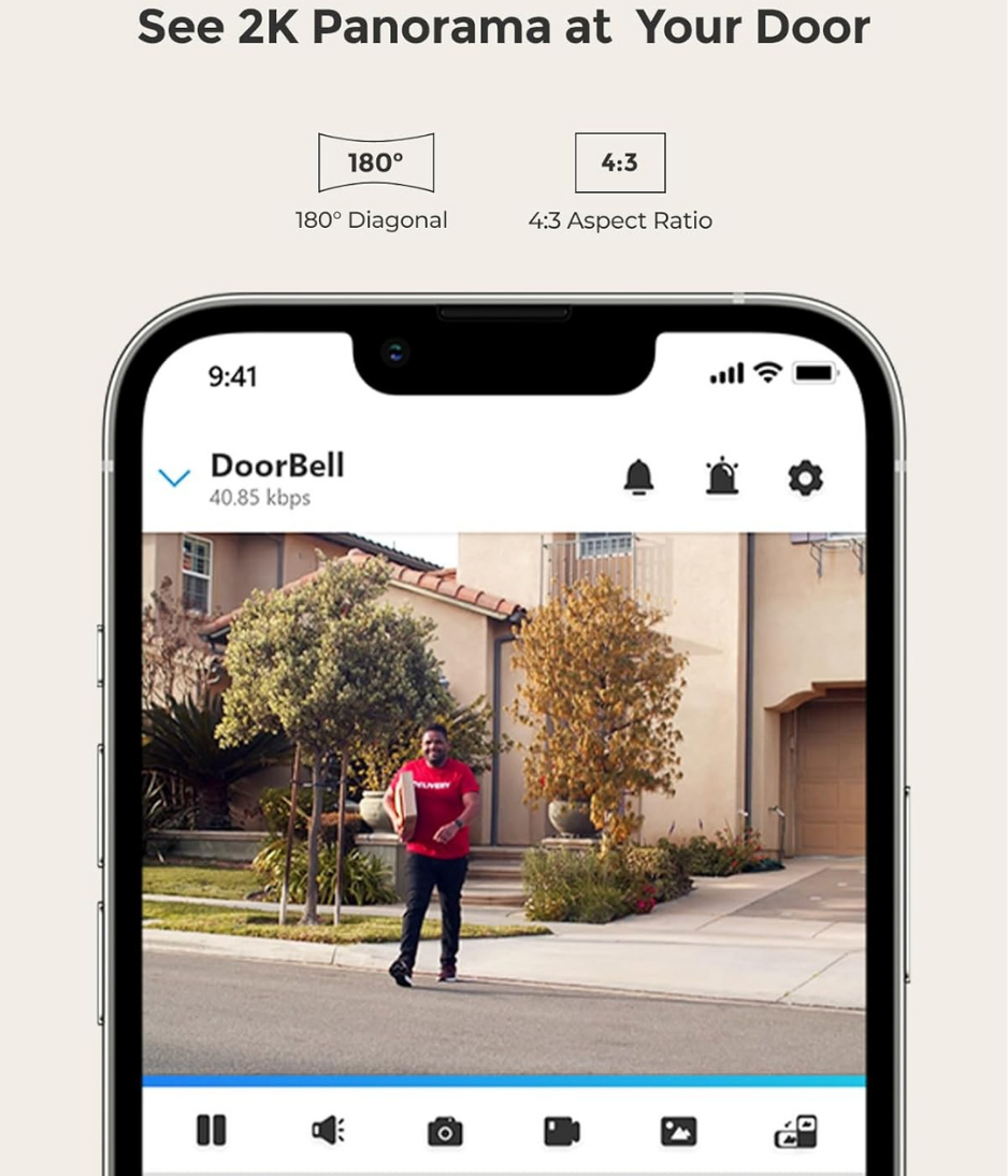 REOLINK Video Doorbell PoE Camera – 180 Degree Diagonal, 5MP IP Security Cam Outdoor with Chime, 2-Way Talk, Plug & Play, Secured Local Storage, No Monthly Fee