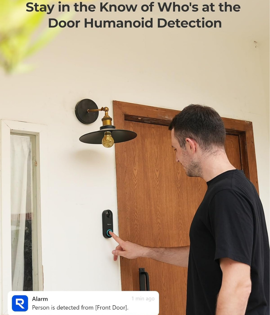 REOLINK Video Doorbell PoE Camera – 180 Degree Diagonal, 5MP IP Security Cam Outdoor with Chime, 2-Way Talk, Plug & Play, Secured Local Storage, No Monthly Fee