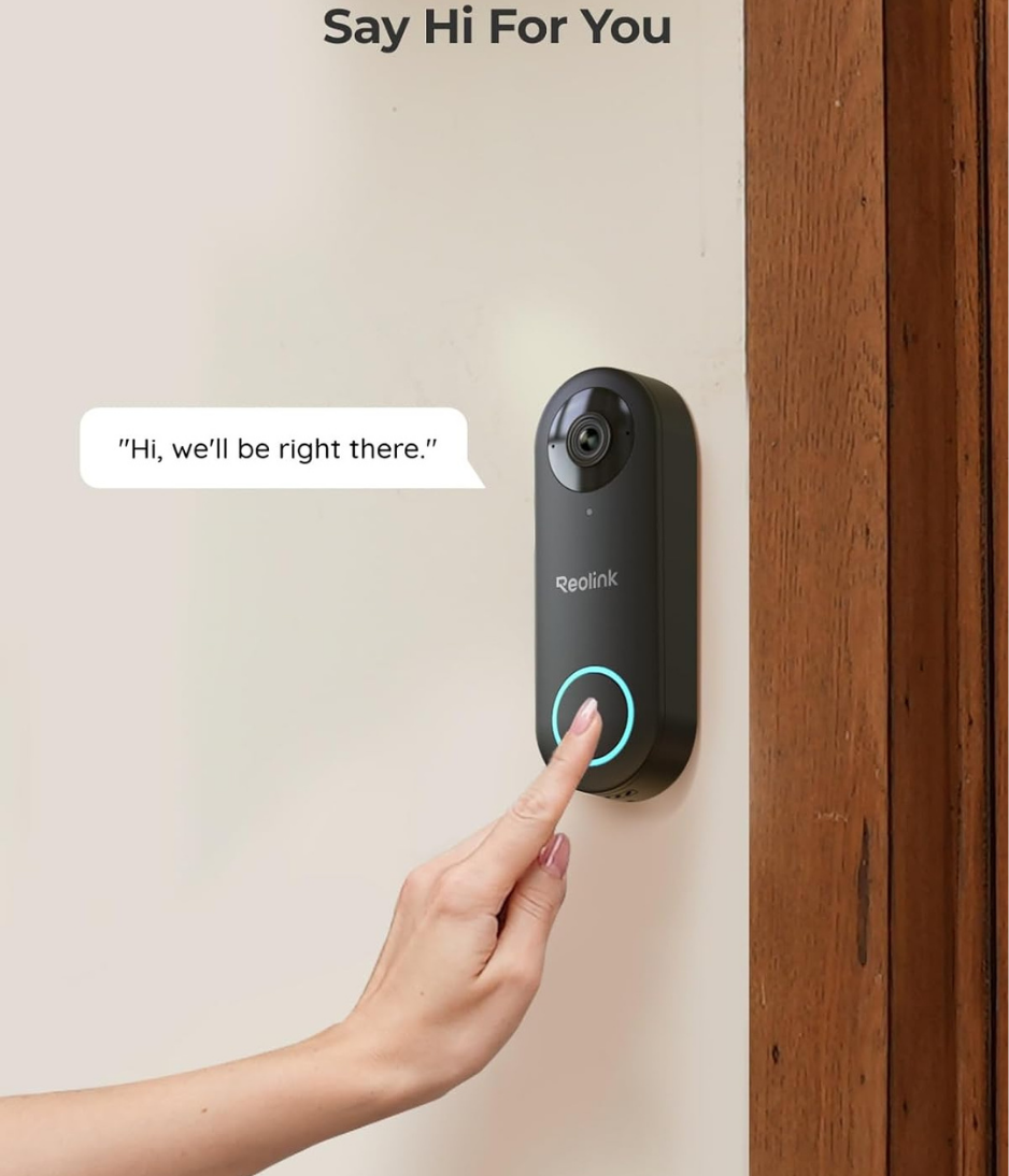 REOLINK Video Doorbell PoE Camera – 180 Degree Diagonal, 5MP IP Security Cam Outdoor with Chime, 2-Way Talk, Plug & Play, Secured Local Storage, No Monthly Fee