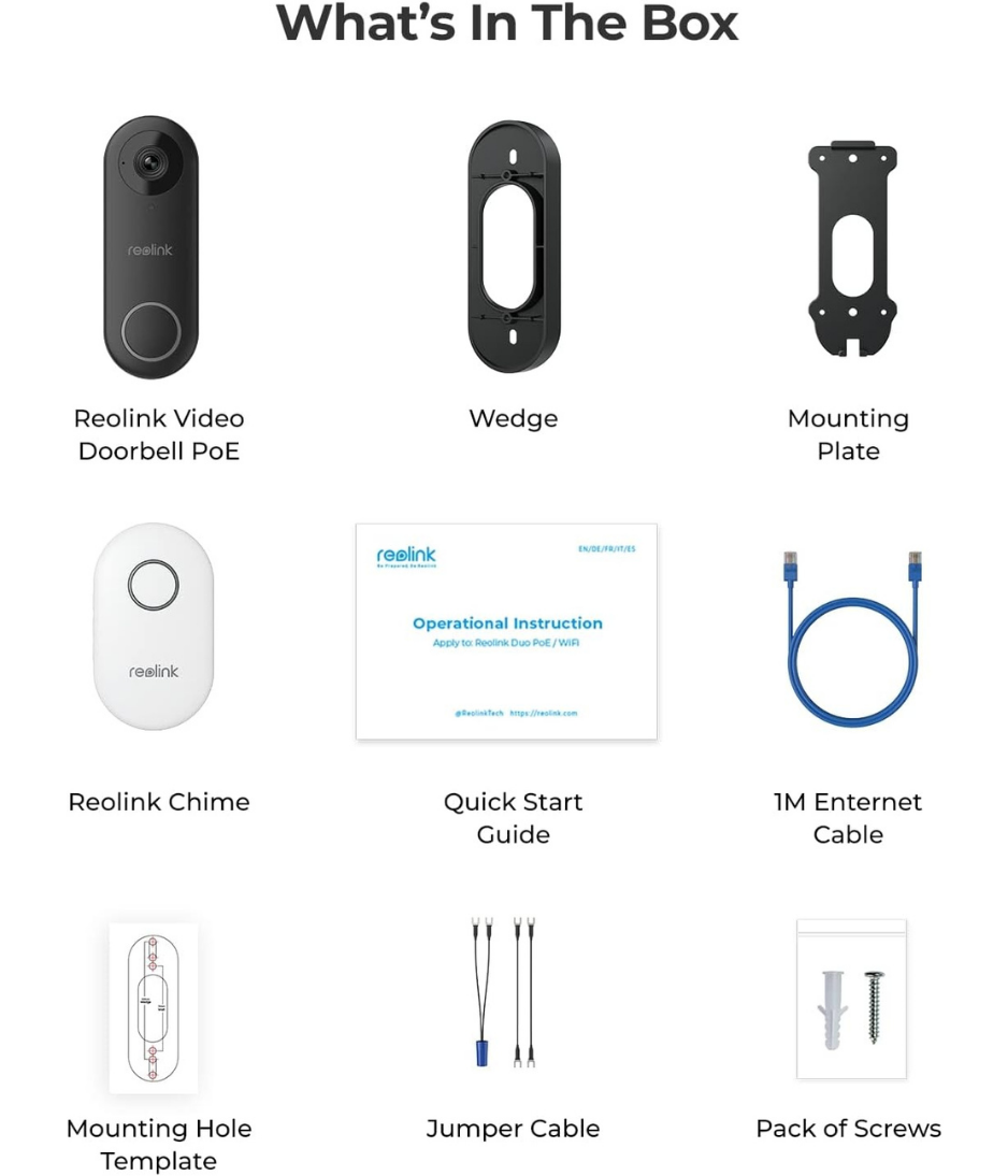 REOLINK Video Doorbell PoE Camera – 180 Degree Diagonal, 5MP IP Security Cam Outdoor with Chime, 2-Way Talk, Plug & Play, Secured Local Storage, No Monthly Fee