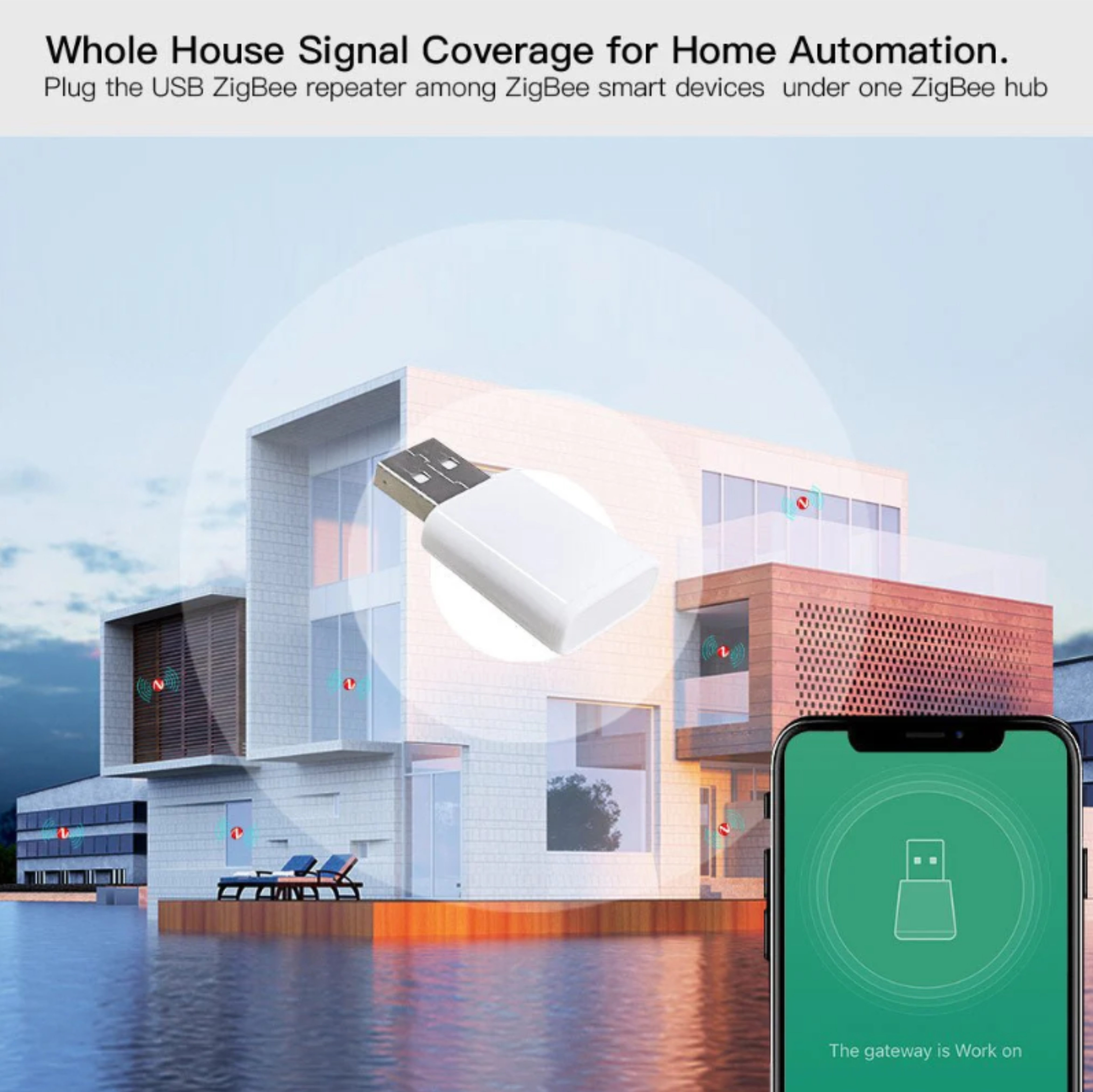 MOES ZigBee Signal Repeater Amplifier USB Extender for Tuya Smart ZigBee Devices