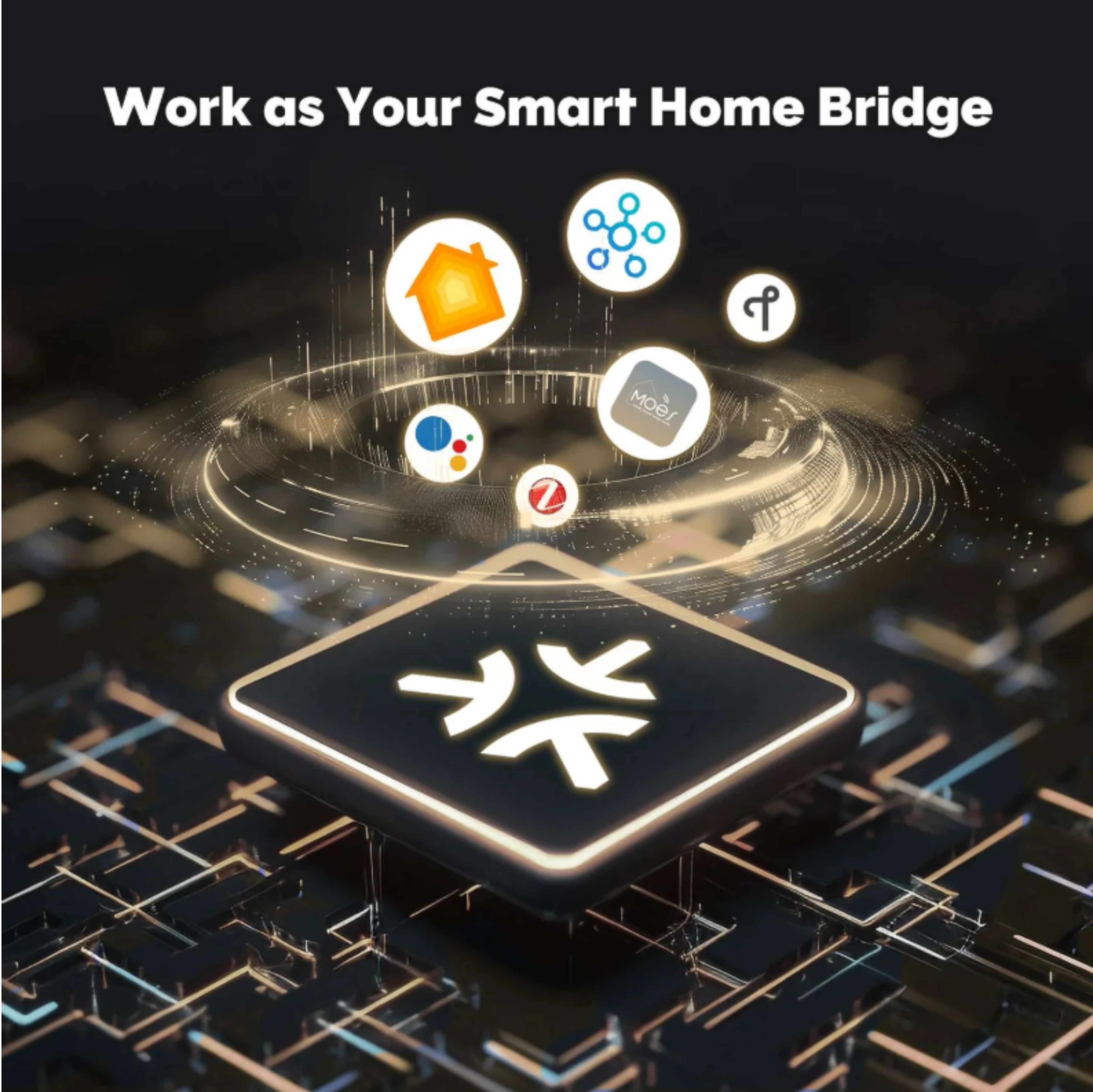 MOES Tuya Zigbee Matter Thread Gateway Smart Home Bridge Matter Hub