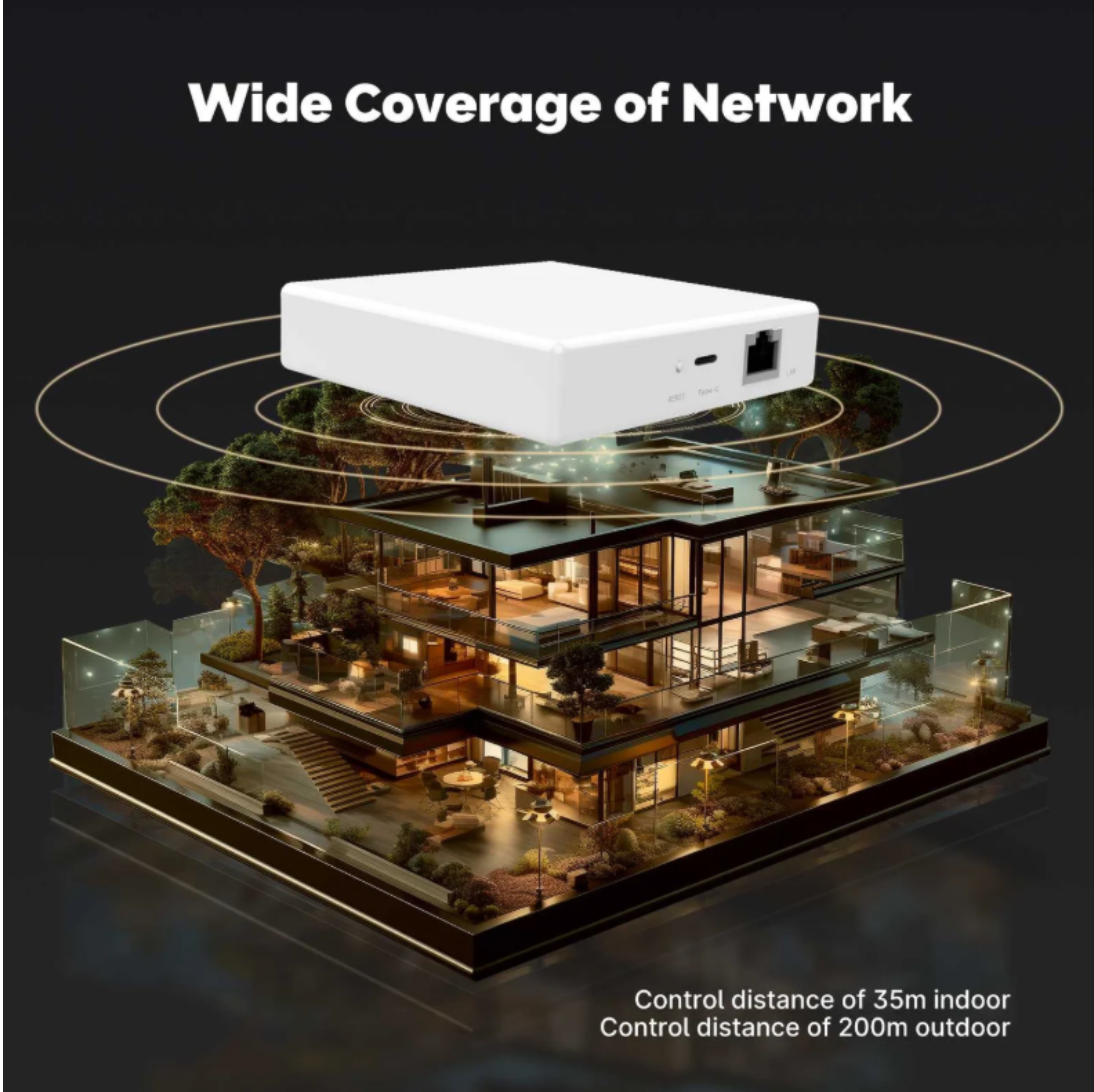 MOES Tuya Zigbee Matter Thread Gateway Smart Home Bridge Matter Hub
