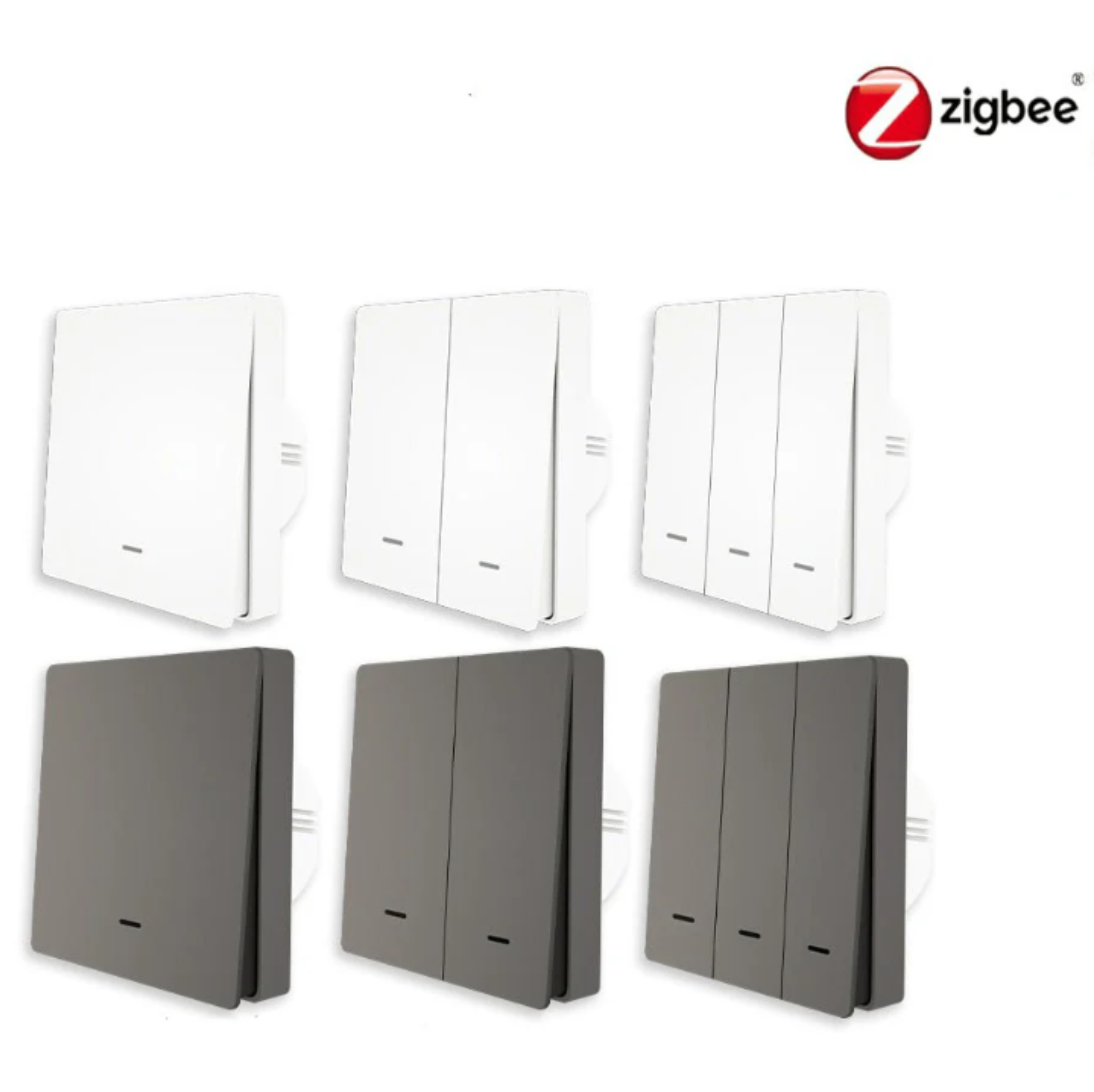 MOES ZigBee 1/2/3 Gang Smart Push Button Light Switch Multi-Control Neutral Wire Optional EU